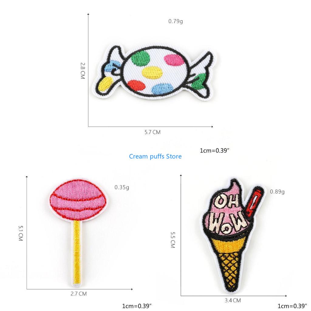 Embroidery Cream - 50LE 20pcs Cartoon Cartoon Lollipop мороженое