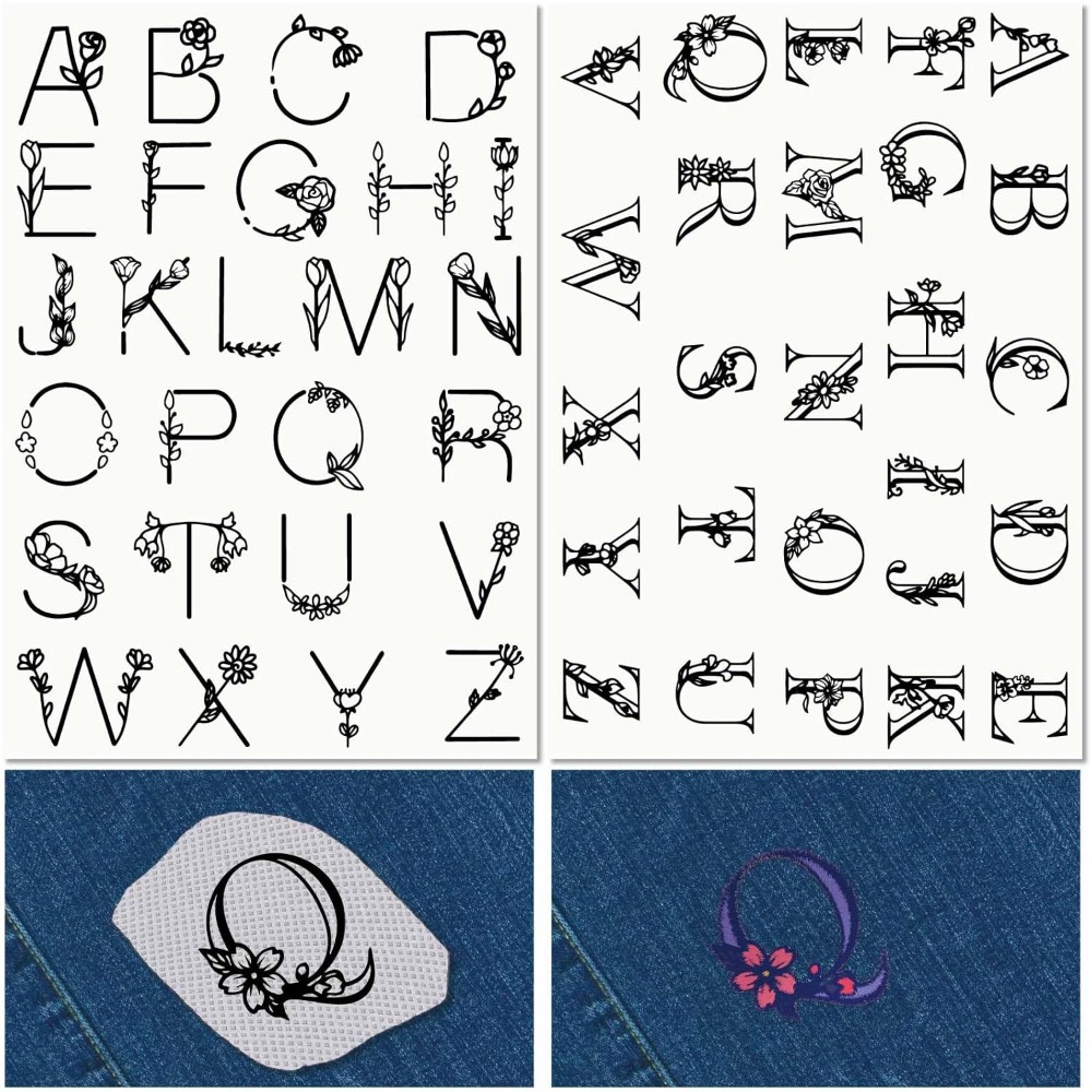 Embroidery Stitches - Водорастворимые стабилизаторы для вышивания с буквами