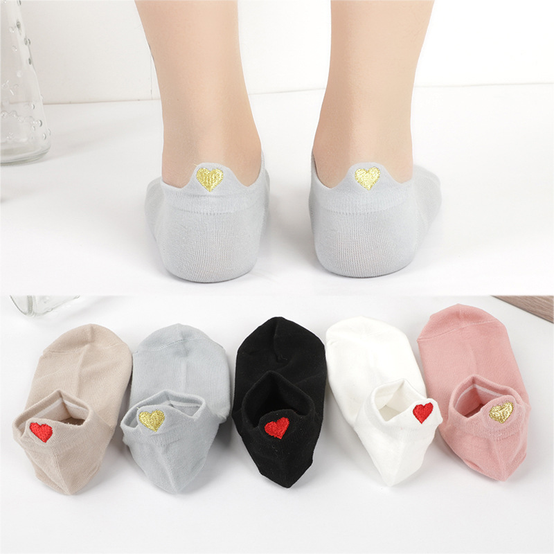 Embroidery On Socks - Носки с забавным каблуком и милой