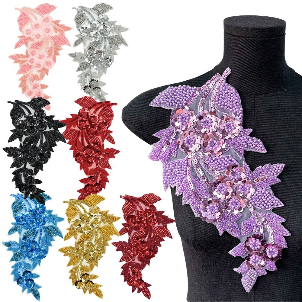 Embroidery Patches - Модные 3D-аппликации с пайетками в виде