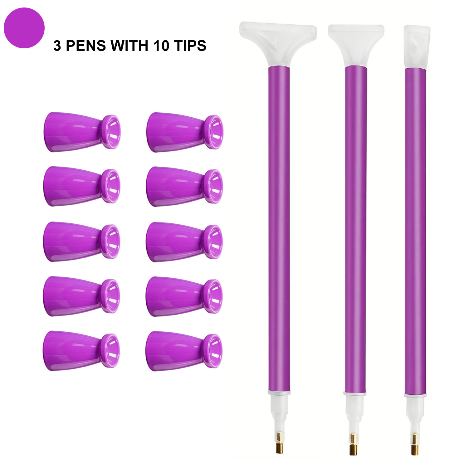 Embroidery Needle Pen - Набор для алмазной вышивки: 10 силиконовых