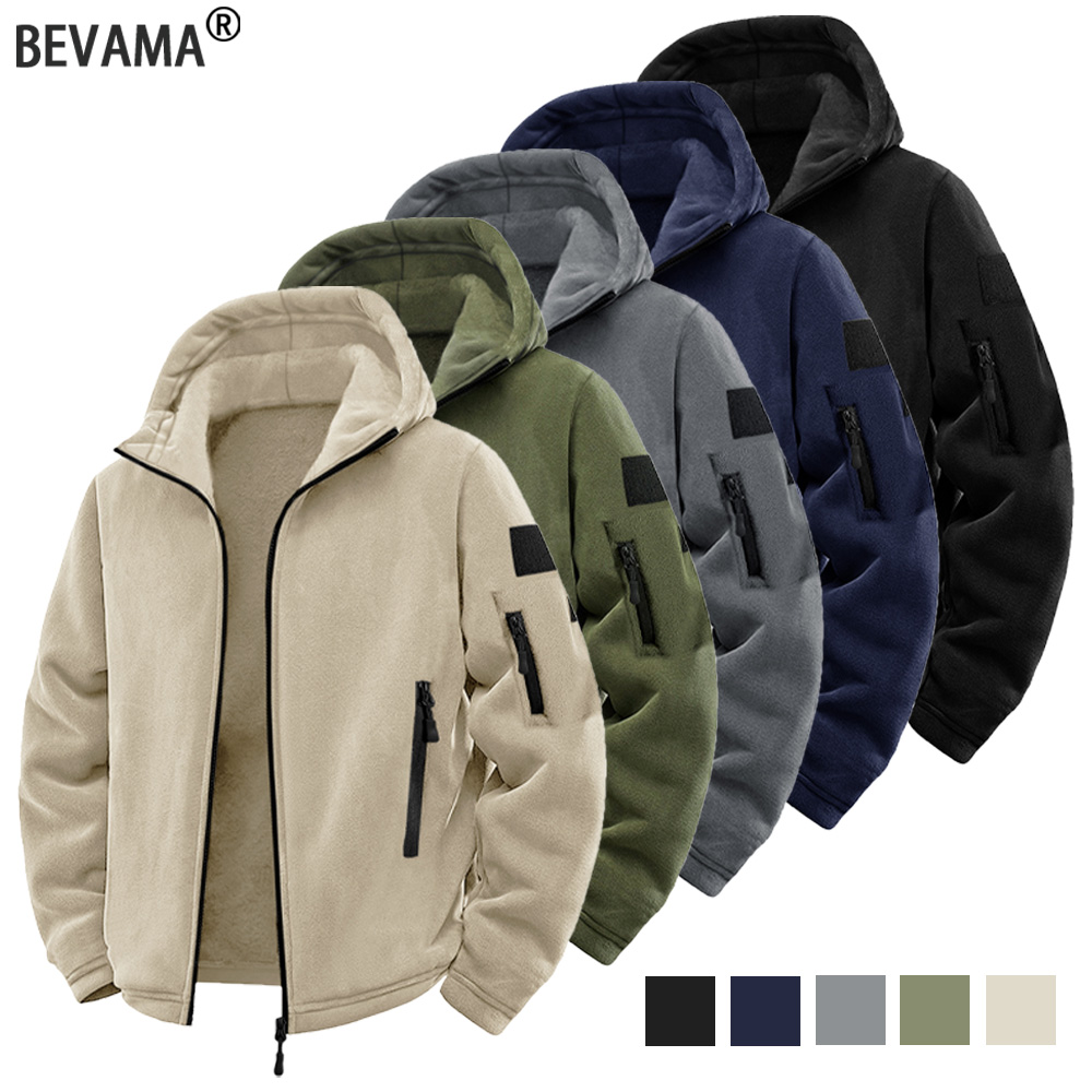 Embroidery Zip Up Hoodie - Мужская тактическая куртка, осенне-зимняя утолщенная теплая
