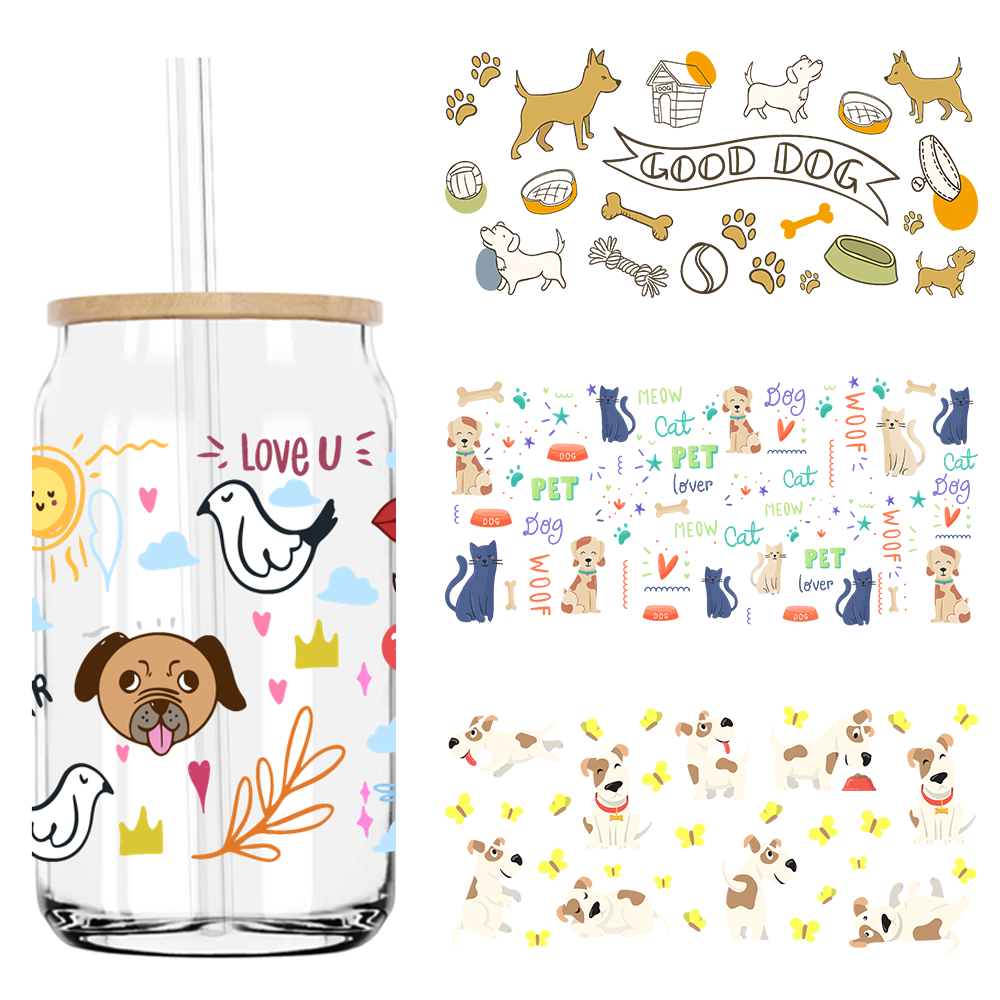 Embroidery H&M - Наклейка Cute Dog Treat Pet Life
