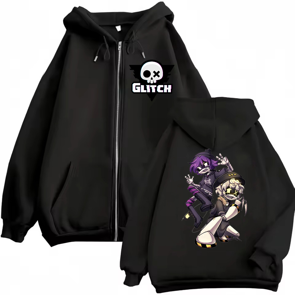 Embroidery Zip Up Hoodie - Аниме Murder Drones Толстовка на молнии