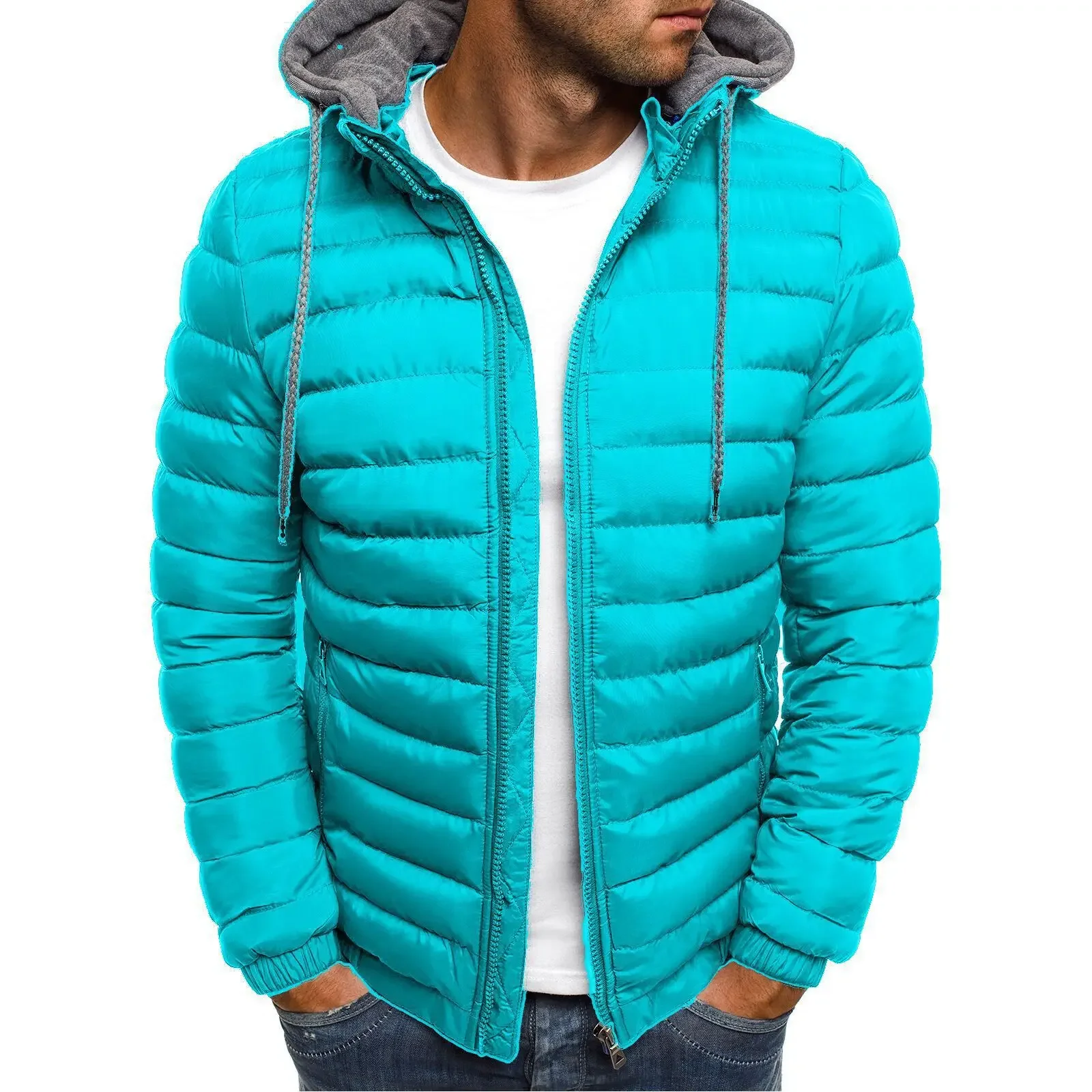 Мужская хлопковая парка 2026 г – обзор и цена Embroidery Zip Up Hoodie