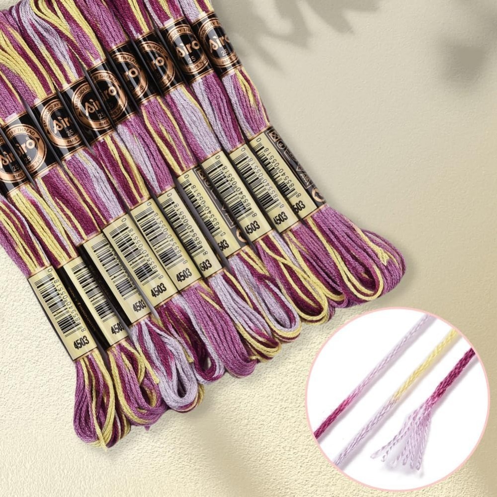 6-прядная фиолетовая разноцвет – обзор и цена Embroidery Stitches