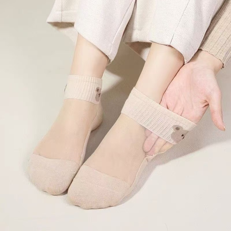 Женские прозрачные носки-невид – обзор и цена Embroidery On Socks