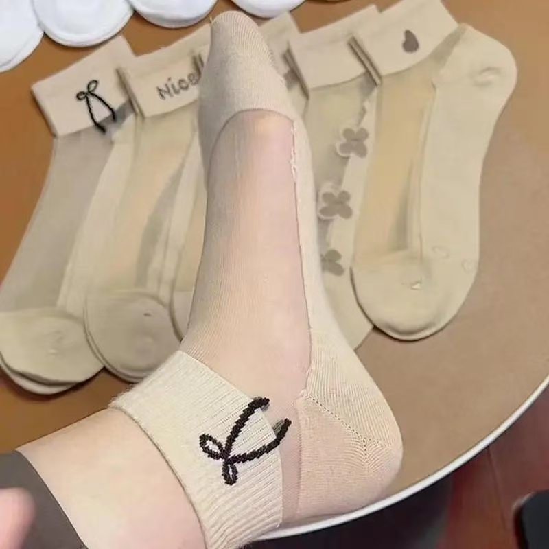 Женские прозрачные носки-невид – обзор и цена Embroidery On Socks