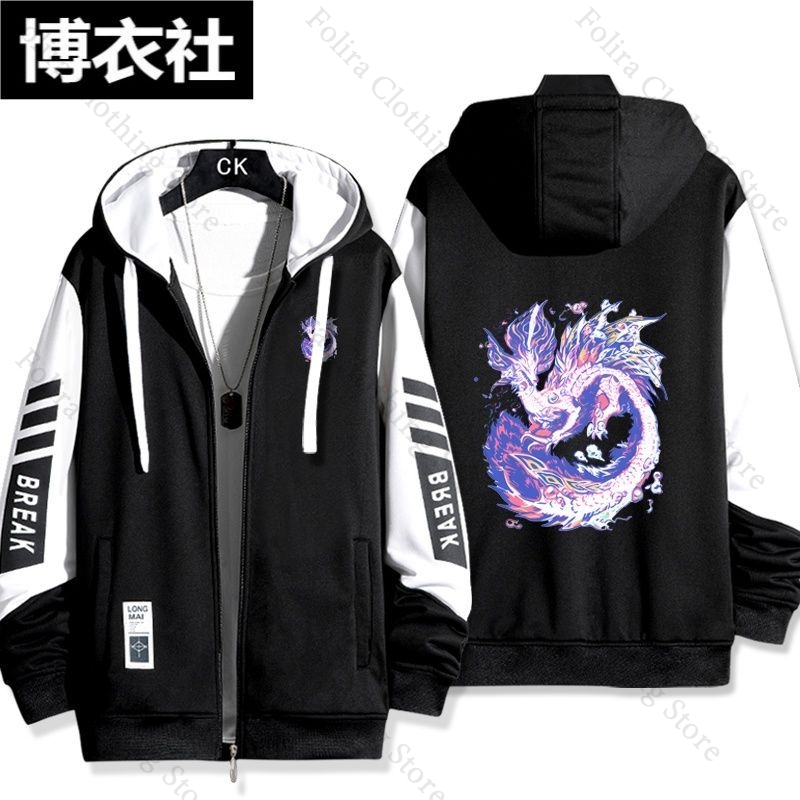 Толстовка с принтом игры Monst – обзор и цена Embroidery Zip Up Hoodie