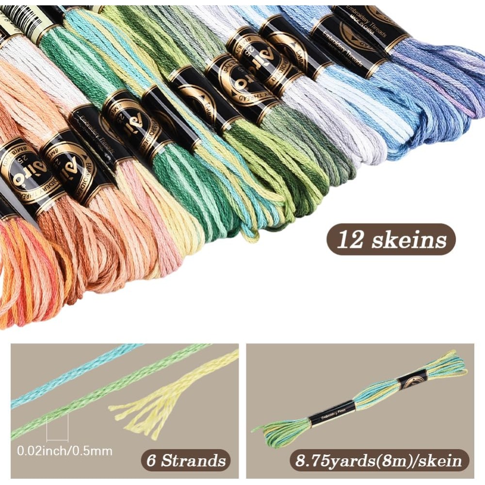 12 мотков, 105 ярдов, разноцве – обзор и цена Embroidery Stitches