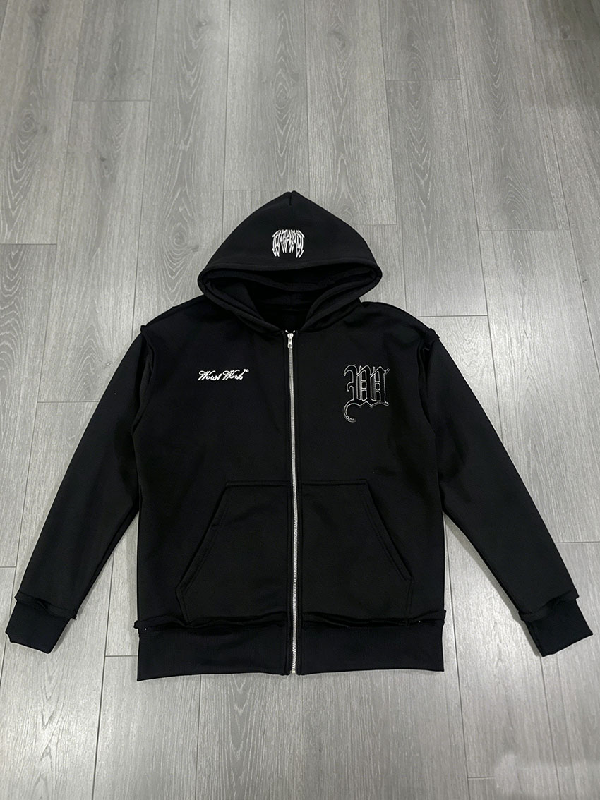 Женская толстовка-худи на молн – обзор и цена Embroidery Zip Up Hoodie