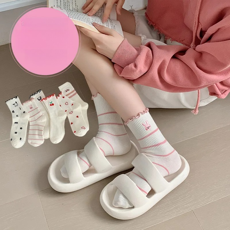 Женские носки из хлопка с милы – обзор и цена Embroidery On Socks