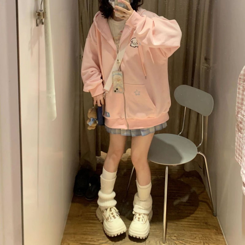 Японские толстовки на молнии K – обзор и цена Embroidery Zip Up Hoodie